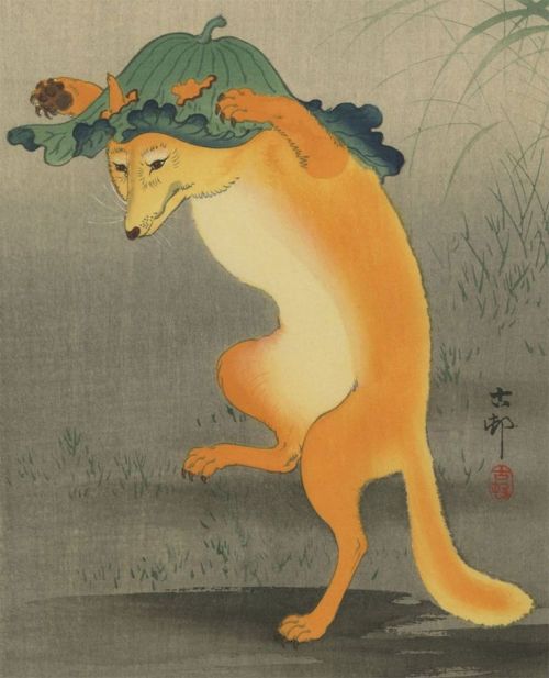 Dancing Fox, Ohara Koson - 1910.jpg
