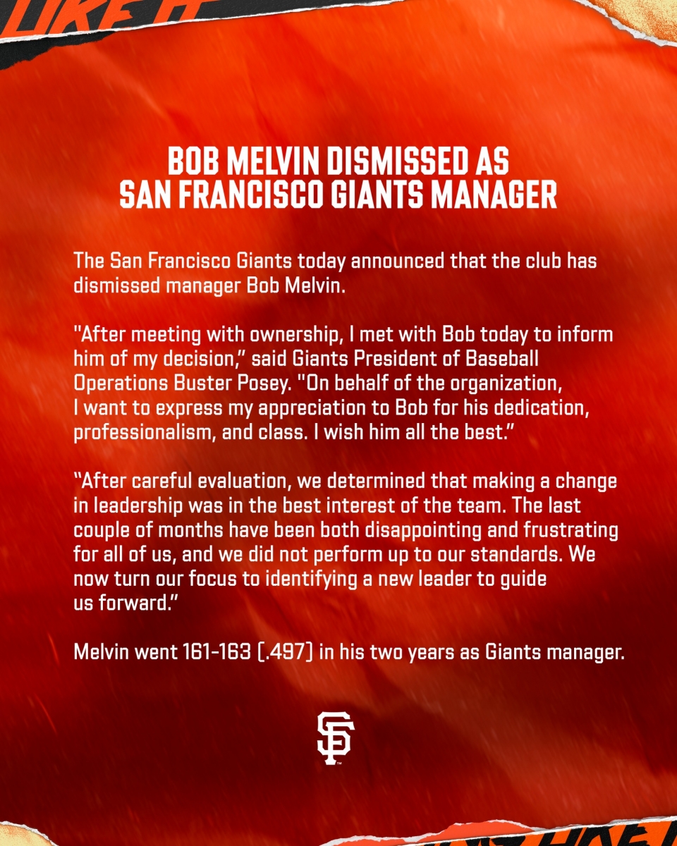 SF Giants fire bob melvin.jpg