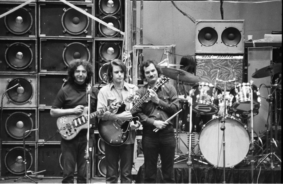 Garcia, Weir, and Kreutzmann during a Wall sound check at P.N.E. Coliseum in Vancouver, BC,May1974. Pic.Richard Pechner_0.jpg