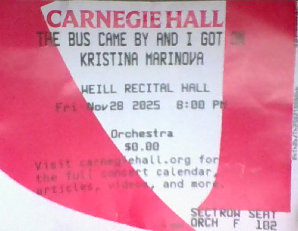 Kristina Marinova ~ Carnegie Hall Ticket.png
