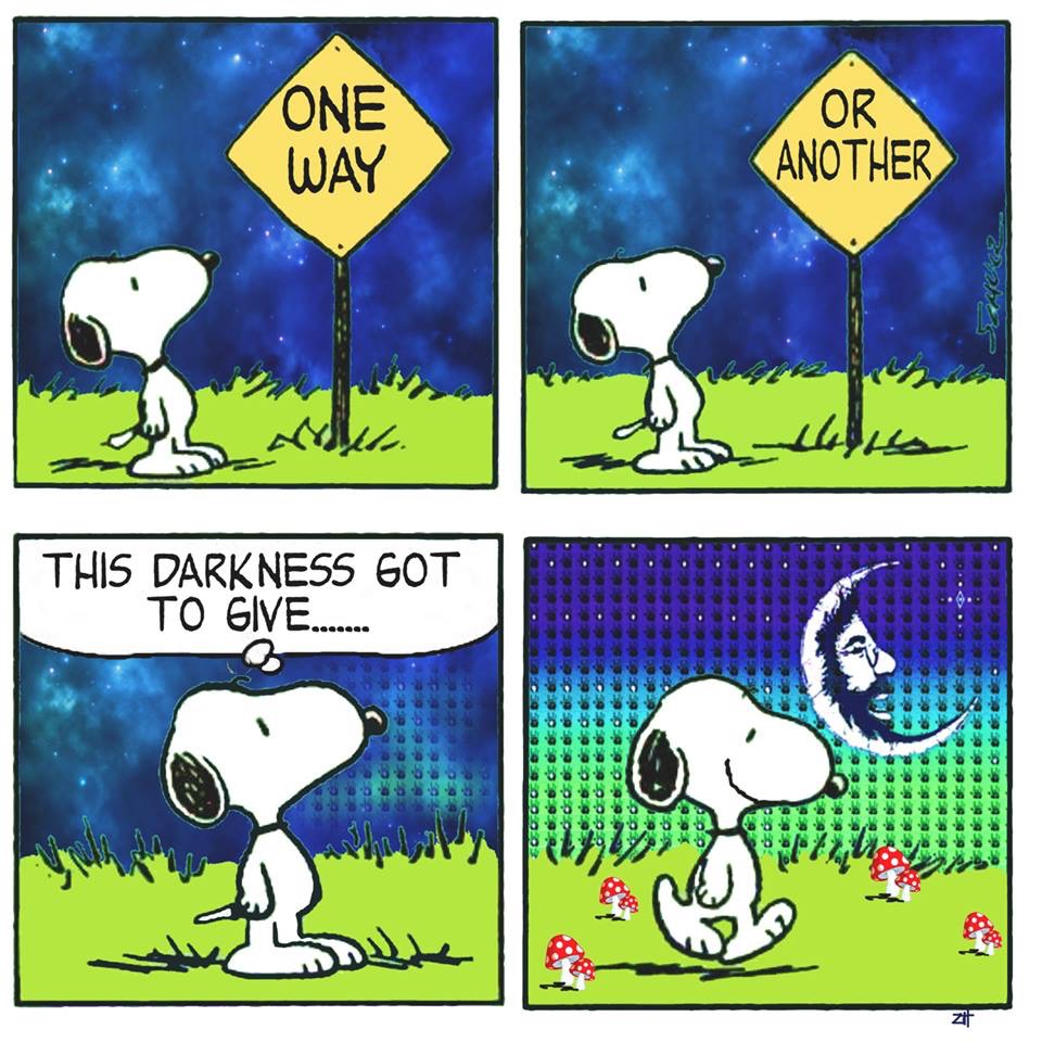 Peanuts_Snoopy_ComicsStrip_lyrics_NewSpeedwayBoogie_OneWayOrAnother,ThisDarknessGotToGive_moon_JerryFace.jpg